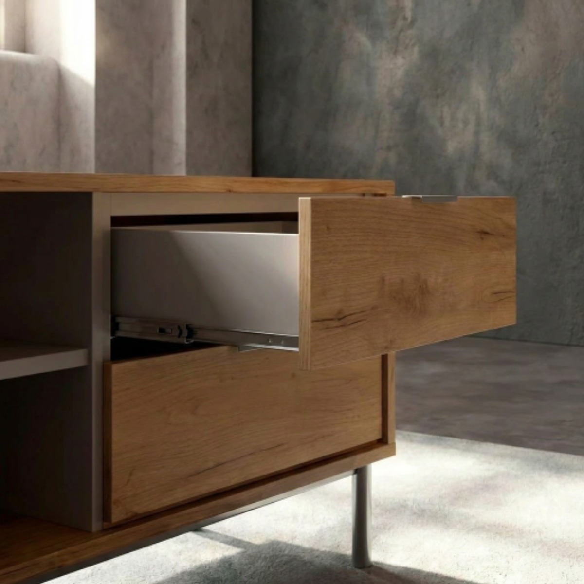 MESA TV SFORZA ROBLE NATURAL HM320-ASR