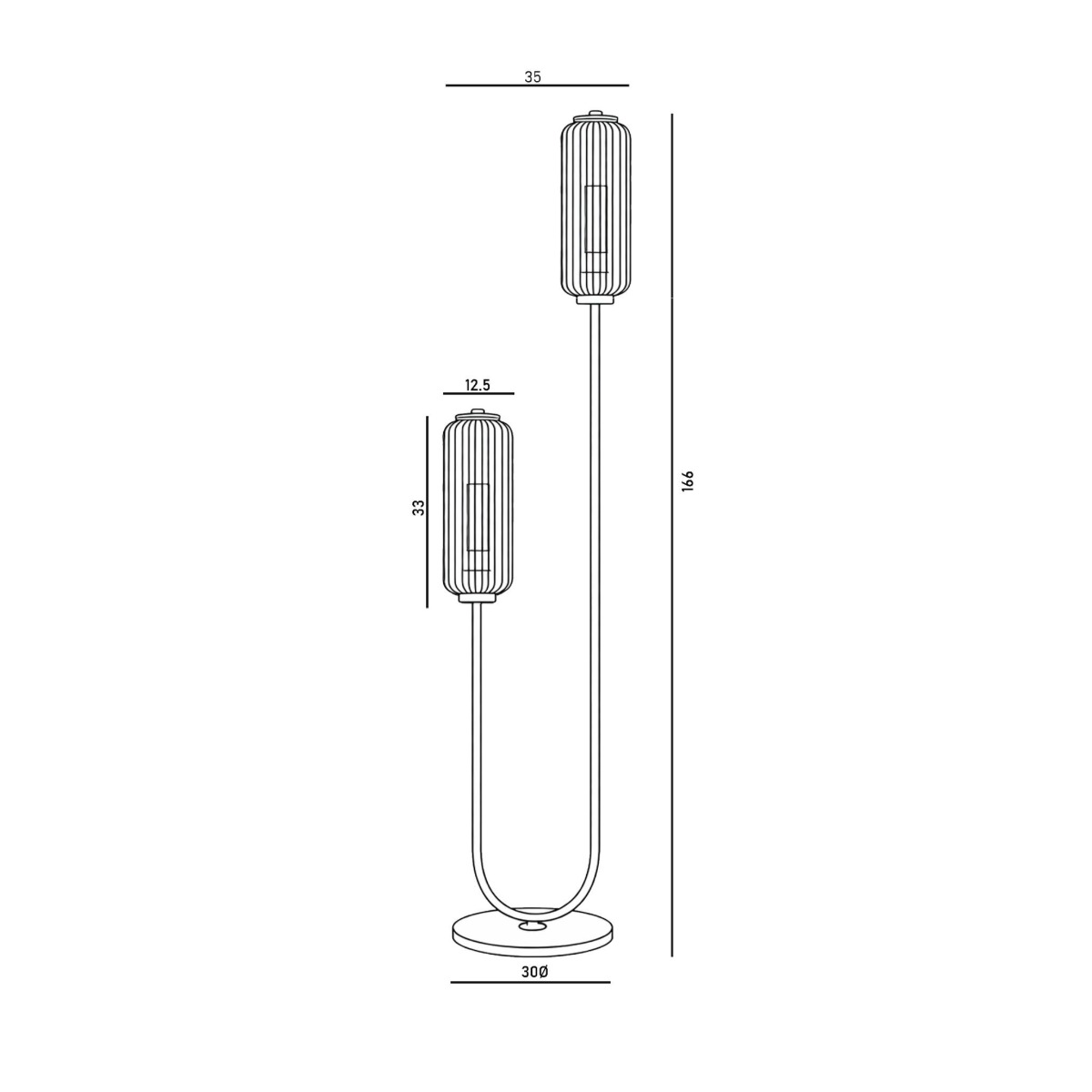 PIE DE SALON 2 TULIPAS RAYADAS