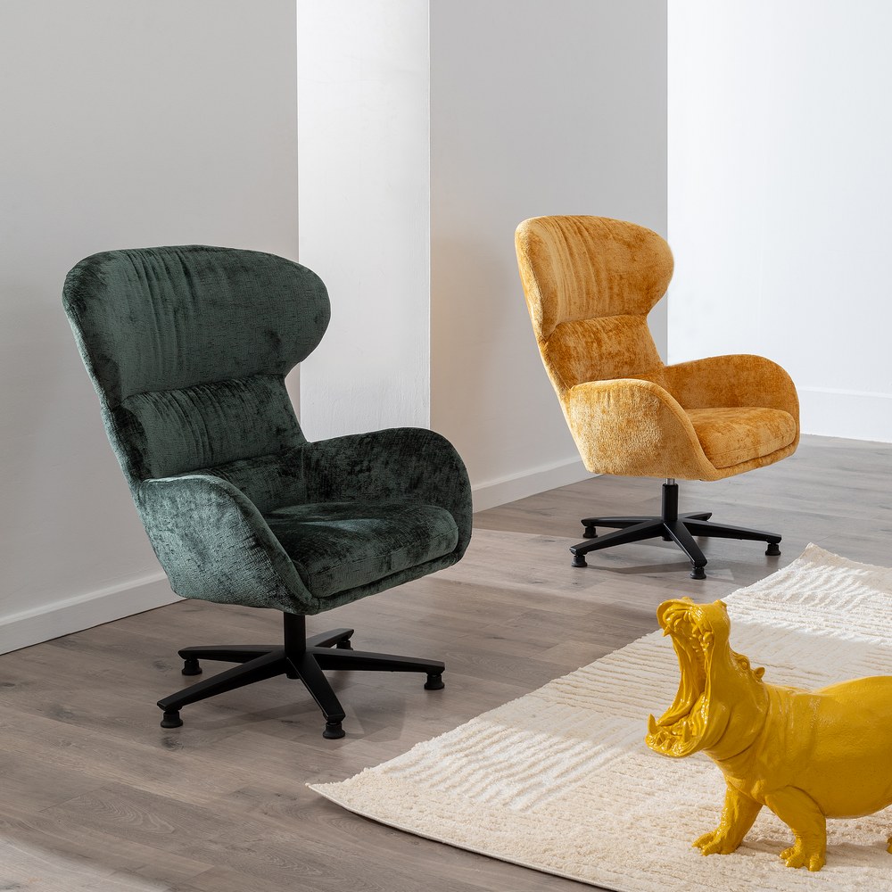 SILLON GIRATORIO TEJIDO - METAL VERDE SILLON GIRATORIO TEJIDO - METAL VERDE