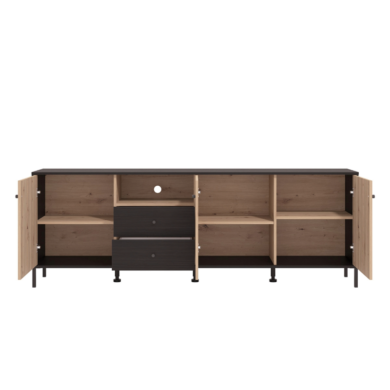 MUEBLE TV TANIA ARTISAN NEGRO MUEBLE TV TANIA ARTISAN NEGRO